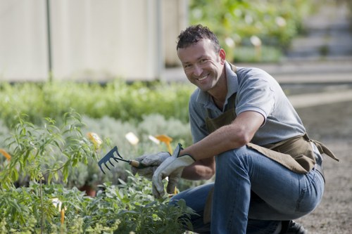 Gardener conducting a pre-start equipment inspection